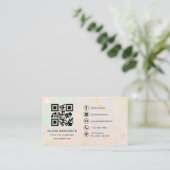 Professionele Zakelijke Opal QR Code Visitekaartje (Staand voorkant)