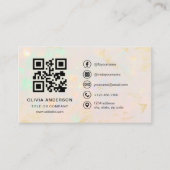 Professionele Zakelijke Opal QR Code Visitekaartje (Voorkant)