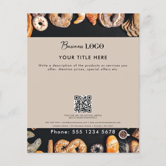 Professionele Zakelijke Promotie 2 Foto Beige Flyer (Voorkant)