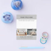 Professionele zakelijke promotie 2 Foto en tekst Flyer (Enkel)