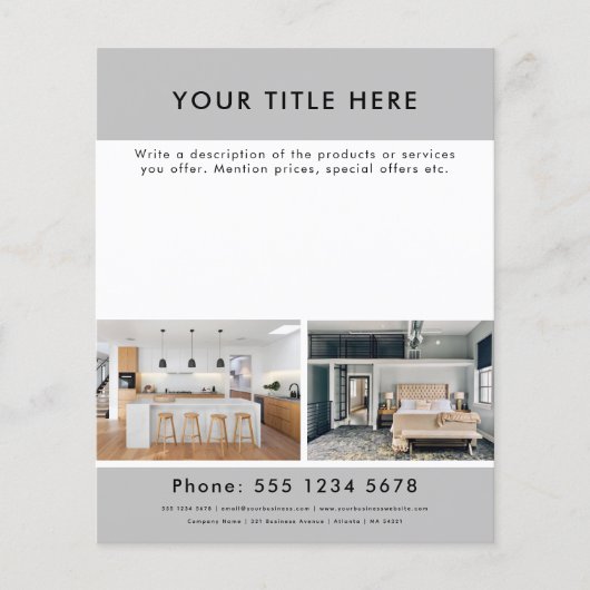 Professionele zakelijke promotie 2 Foto en tekst Flyer (Voorkant)