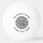 Professionele Zakelijke QR Code Logo Minimale Eenv Pingpongbal (Voorkant)