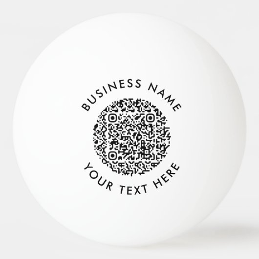 Professionele Zakelijke QR Code Logo Minimale Eenv Pingpongbal (Voorkant)