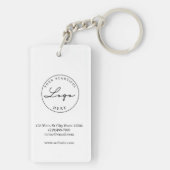 Professionele zakelijke QR-code Logo Sleutelhanger (achterkant)
