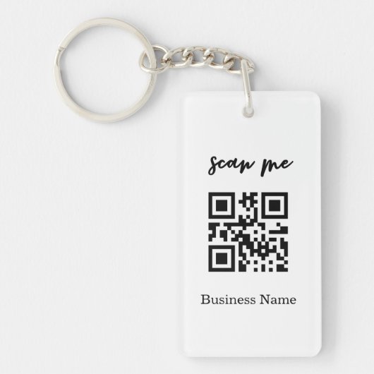 Professionele zakelijke QR-code Logo Sleutelhanger (Voorkant)