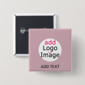 Professionele  zakelijke Roos Hue Vierkante Button 5,1 Cm (Voorkant /achterkant)
