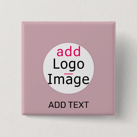 Professionele  zakelijke Roos Hue Vierkante Button 5,1 Cm (Voorkant)