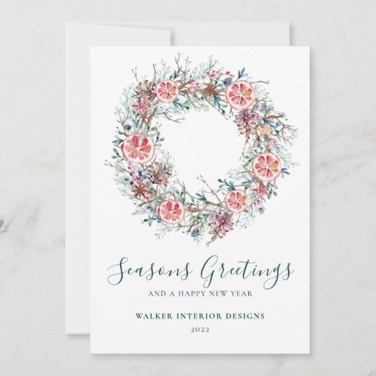 Professionele zakelijke seizoenen - kerstmis feestdagenkaart (Voorkant)