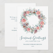 Professionele zakelijke seizoenen - kerstmis feestdagenkaart (Voorkant / Achterkant)