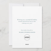 Professionele zakelijke seizoenen - kerstmis feestdagenkaart (Achterkant)