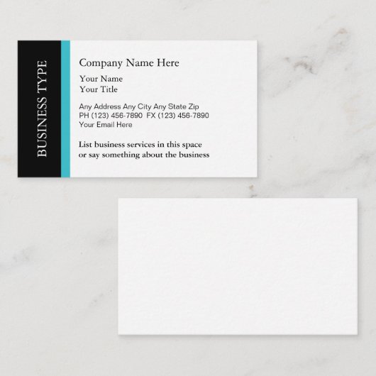Professionele zakelijke services visitekaartje (Voorkant / Achterkant)