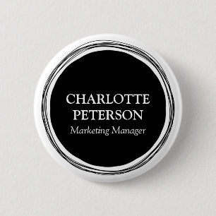 Professionele Zakelijke Staf Kantoor Werk Naamlabe Ronde Button 5,7 Cm