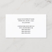 Professionele zakelijke werknemer Aangepaste foto  Visitekaartje (Achterkant)