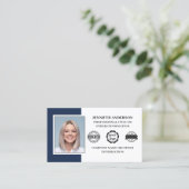 Professionele zakelijke werknemer Aangepaste foto  Visitekaartje (Staand voorkant)