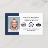 Professionele zakelijke werknemer Aangepaste foto  Visitekaartje (Voorkant)