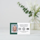 Professionele zakelijke werknemer Aangepaste foto  Visitekaartje (Staand voorkant)