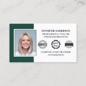 Professionele zakelijke werknemer Aangepaste foto  Visitekaartje (Voorkant)
