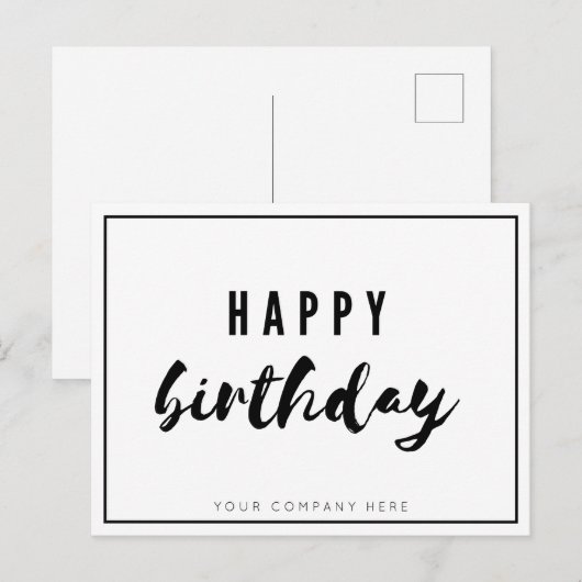 Professionele zakelijke werknemer Happy Birthday Briefkaart (Voorkant / Achterkant)