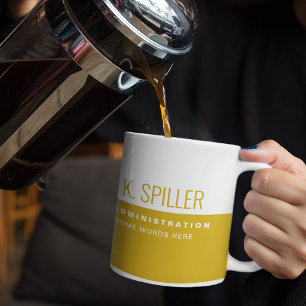 Professionele (zaken) Half-Mustard half-Wit Koffiemok
