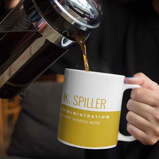 Professionele (zaken) Half-Mustard half-Wit Koffiemok