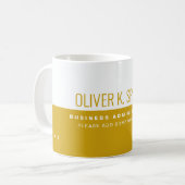 Professionele (zaken) Half-Mustard half-Wit Koffiemok (Voorkant links)