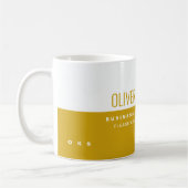 Professionele (zaken) Half-Mustard half-Wit Koffiemok (Links)
