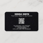 Professionele Zanger Aangepaste QR Premium Visitekaartje (Achterkant)