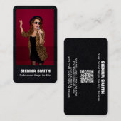 Professionele Zanger Aangepaste QR Premium Visitekaartje (Voorkant / Achterkant)