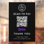 Professionele Zelle QR Code Scan om te betalen Log Raamsticker (Vel 2)