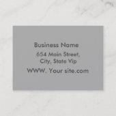 Professionele zilver en grijs metaal, elegant mode visitekaartje (Achterkant)