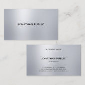 Professionele zilveren blikjes met elegant modern visitekaartje (Voorkant / Achterkant)