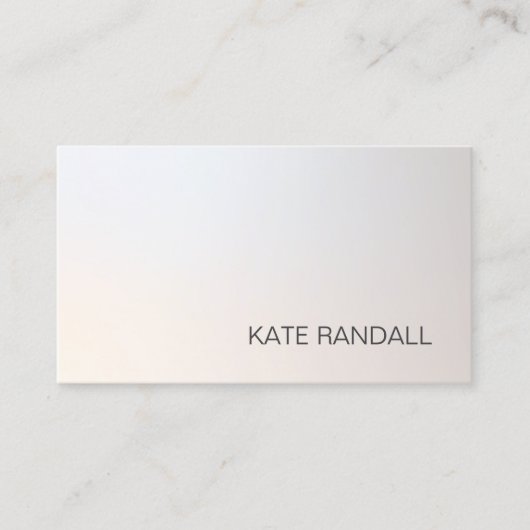 Professionele zilveren gradiënt minimalistisch mod visitekaartje (Voorkant)