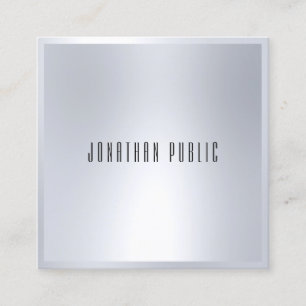 Professionele zilveren look elegante moderne Sjabl Vierkante Visitekaartje