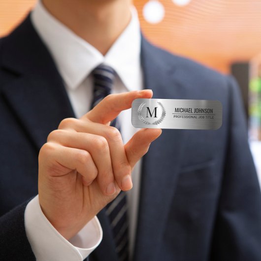 Professionele Zilveren Roestvrij Staal Metaaldruk Naamplaatje