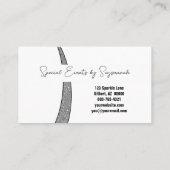 Professionele zilveren zilveren faux glitter foto  visitekaartje (Achterkant)