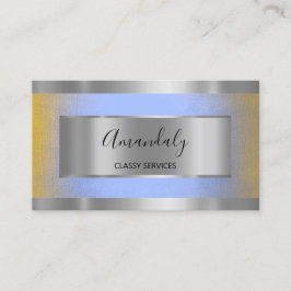 Professionele zilvergrijze elegant blauw omber visitekaartje