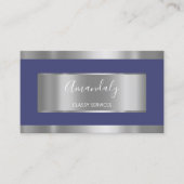 Professionele zilvergrijze legante marine visitekaartje (Voorkant)