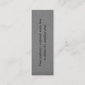 Professionele zilvergrijze snakeskin-printer mini visitekaartje (Achterkant)