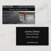Professionele zonne-energie indruppelingsservice b visitekaartje (Voorkant / Achterkant)