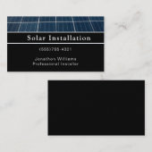 Professionele zonne-energie-indruppelingsservice visitekaartje (Voorkant / Achterkant)