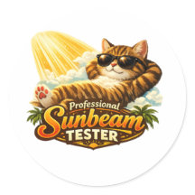 Professionele Zonnestraal Tester Kat Sticker