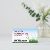 Professionele zorg en landschapsontwerp visitekaartje (Staand voorkant)