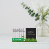 Professionele zorg en landschapsontwerp visitekaartje (Staand voorkant)