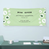 Professionele zorginstellingen met introductiemoge spandoek (Beurs)