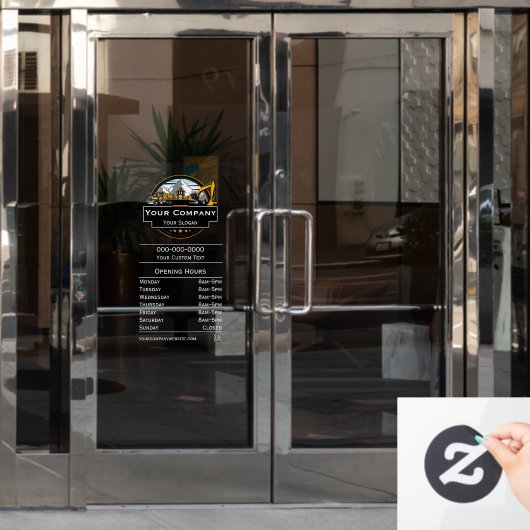 Professionele Zware Bouwmaterialen Constructie Maa Raamsticker (Kantoordeur)