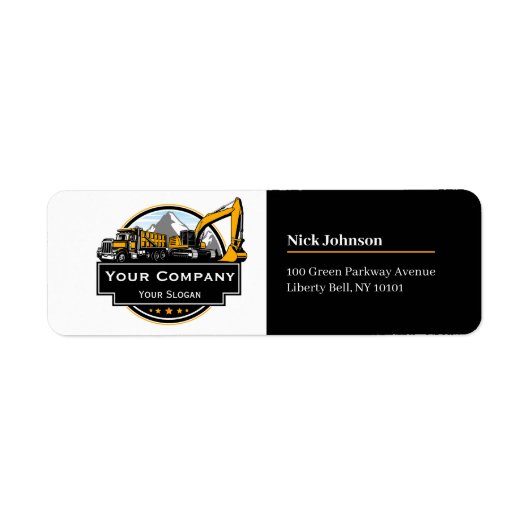 Professionele Zware Bouwmaterialen Constructiebedr Etiket (Voorkant)