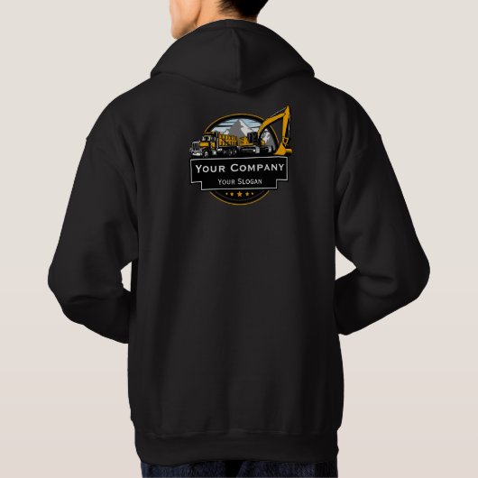 Professionele Zware Bouwmaterialen Constructiebedr Hoodie (Achterkant)