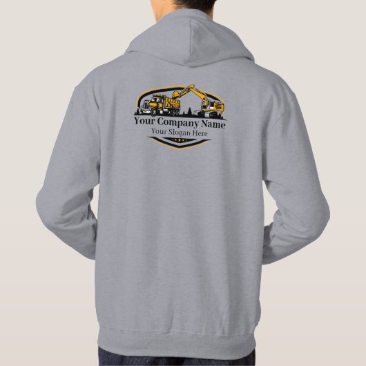 Professionele Zware Bouwmaterialen Constructiebedr Hoodie (Achterkant)