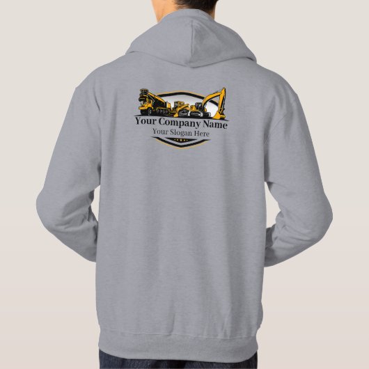 Professionele Zware Bouwmaterialen Constructiebedr Hoodie (Achterkant)