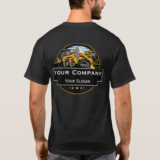 Professionele Zware Bouwmaterialen Constructiebedr T-shirt (Achterkant)